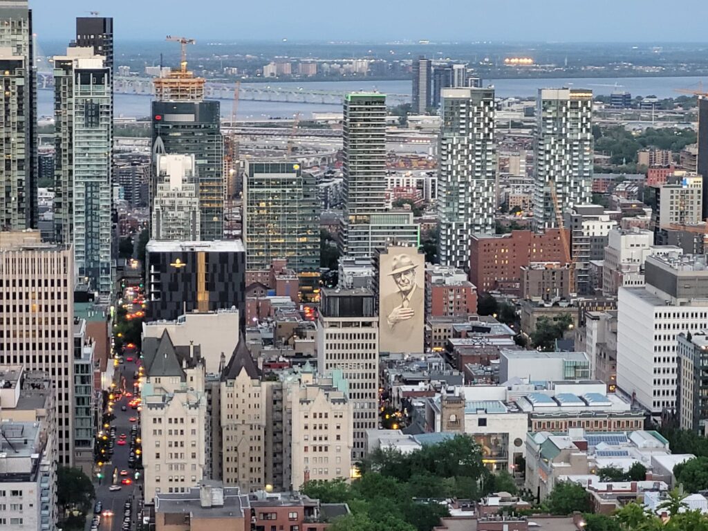 Une vue de Montréal, depuis le Mont Royal